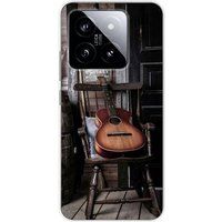 Xiaomi Bedrukt siliconen hoesje compatibel met Xiaomi 14 Pro Guitare