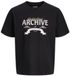 JACK&JONES - JJEDOVER DENIM TEE SS O-NECK SN - Heren - T-shirts - Zwart - XXL