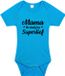 Bellatio Decorations Mama superlief baby rompertje blauw jongens - Kraamcadeau/ Moederdag cadeau - Babykleding 92