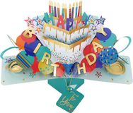 POP UP 3D Pop-up wenskaart met envelop – Happy Birthday to You - Three Tiered Cake
