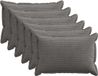 vidaXL Kussensloop - 6 st - HOUTEN - Donkergrijs - 40 x 60 cm
