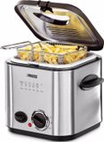 Princess 182611 Mini Friteuse & Fondue - 1.2L - 840W - Zwart/Zilver