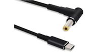 Microconnect USBC-DC-5A-20V tussenstuk voor kabels 5.5 x 2.5 mm Zwart