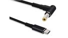 Microconnect USBC-DC-5A-15V tussenstuk voor kabels 5.5 x 2.5 mm Zwart