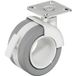 Häfele Roulette double pour meubles H4828 Roulette pivotante, charge max. 50 kg, blanc/gris - avec frein