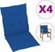 vidaXL Tuinstoelkussens 4 stuks 100x50x3 cm Oxford stof koningsblauw