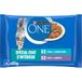PURINA ONE BIFENSIS Speciaal voor katten gesteriliseerd binnenshuis Taps in saus Helpt het gewicht onder controle te houden en overmatig haarverlies te beperken Tonijn, kalfsvlees Verse zakjes Set van 12 (4 x 85 g)
