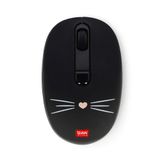 Legami - Draadloze muis met ultracompacte USB-ontvanger, Kitty-motief, 3 snelheidsopties, ABS-materiaal, draadloze verbinding tot 10 m