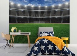 Walltastic – Voetbal Stadion Voetbalbehang - Posterbehang – Kinderbehang - XXL (305 x 244 cm) – 6 Panelen