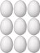 Merkloos Piepschuim eieren - 9x st - H8 cm - wit - paaseieren - hobby DIY - knutselen - beschilderen - Pasen
