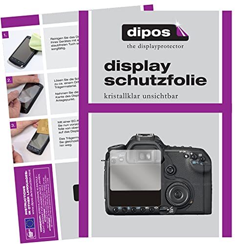 dipos I Beschermfolie compatibel met Canon EOS 50D schermfolie, helder
