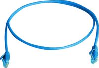 Telegärtner L00000A0292 RJ45 Netwerkkabel, patchkabel CAT 6 U/UTP 0.50 m Blauw Vlambestendig, Halogeenvrij 1 stuk(s)