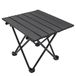 Spetebo Table de camping table pliante noir avec sac de transport - avec plateau enroulable