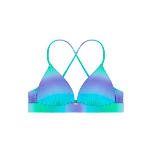 Sam Friday Drift turquoise voorgevormde triangel bikinitop