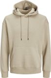 JACK & JONES Star basic sweat hood regular fit - heren hoodie katoenmengsel met capuchon - beige