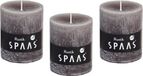 Spaas 8x stuks taupe bruine rustieke cilinderkaars/stompkaars 7 x 8 cm 30 branduren - Geurloze kaarsen - Stompkaarsen