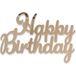 Zijtopper Happy Birthday goud Zijtopper