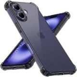 Techsuit Hoesje geschikt voor Apple iPhone 16 - Shockproof Silicone Back Cover - Zwart