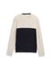 TOM TAILOR Pull en tricot pour homme 1048712 avec mélange structuré, 39360-blanc cassé, bleu marine, taille XL