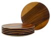 CreaTable Nature Collection 21578, 6-delige serviesset van acaciahout, diameter 26 cm