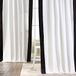 HPD Half Price Drapes Panama katoenen gordijnen voor woonkamer, slaapkamer 50 x 84, PRCT-VC1716-84 (1 paneel) verse popcorn en zwart, warm gebroken wit en zwart