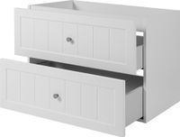 Icecat meuble bas pour lavabo, design classique, blanc, largeur 80 cm