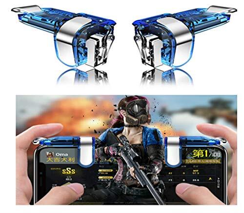 EONHUAYU PUBG mobiele game controller, mobiele game ontspanner Sensitive schiet- en doeltoetsen L1R1 Trigger knoppen voor PUBG/overlevingsregels/messen uit blauw