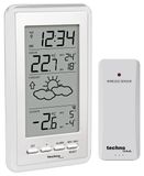 Merkloos Techno Line WS9130wit: Weerstation met voorspelling van het weer, evenals binnen- en buitentemperatuur, wit
