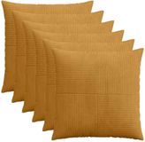 vidaXL - Kussensloop - 6 stuks - ALMELO - Geel - 80 x 80 cm - Corduroy