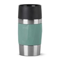 Tefal Compact Travel Mug - 0.3L - Stainless Steel/Green