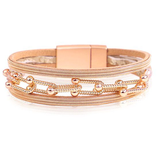 Deja Jewels Deja Bohemien Armband Link - Rosegoudkleurig