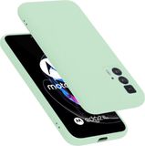 Cadorabo Hoesje geschikt voor Motorola EDGE 20 PRO / EDGE S PRO in LIQUID LICHT GROEN