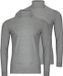 RAGMAN Heren shirt met rolkragen 2 pack Basic grijs-melange 3XL