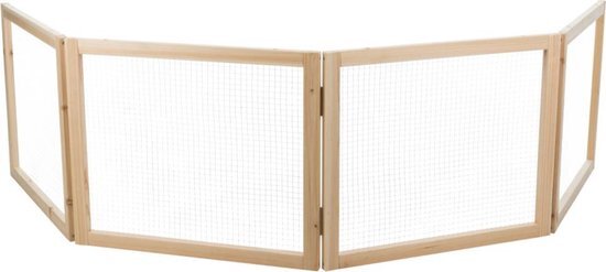 TRIXIE indoor ren 4 panelen hout 60-240x50 cm beige