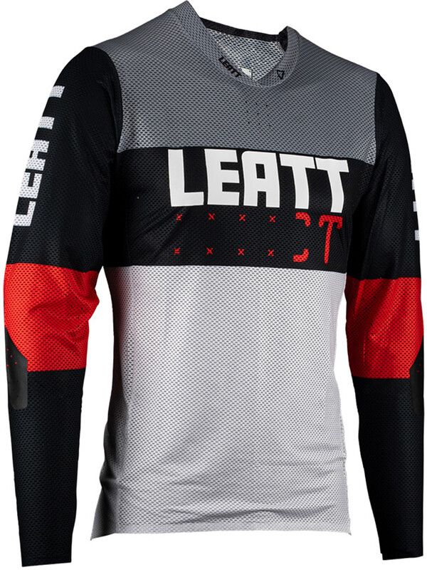 Leatt MTB Gravity 4.0 LS Jersey Men - Grijs/Rood - 2023