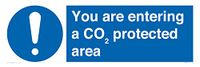 U betreedt een CO₂-beschermd gebied Teken - 600x200mm - L62