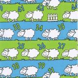 Papier d'emballage moutons bleu
