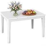 Outsunny Koffietafel Kunststof Crèmekleurig 70x53x39 cm