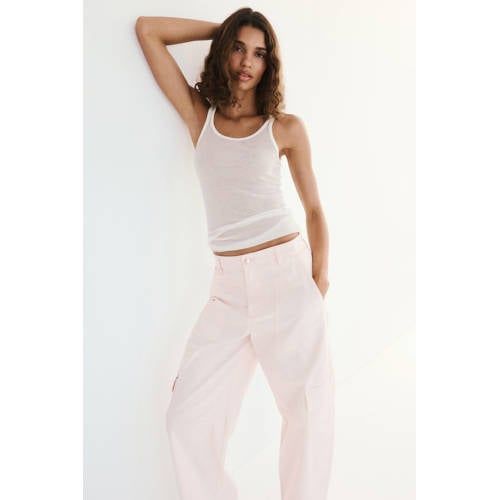 Mango regular waist barrel jeans - lichtroze