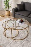 Merkloos Asir Salontafelset Goud 80 x 80 x 45 cm