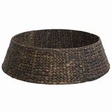 vidaXL Kerstboomkraag rond zwart 105 x 105 x 28 cm waterhyacint