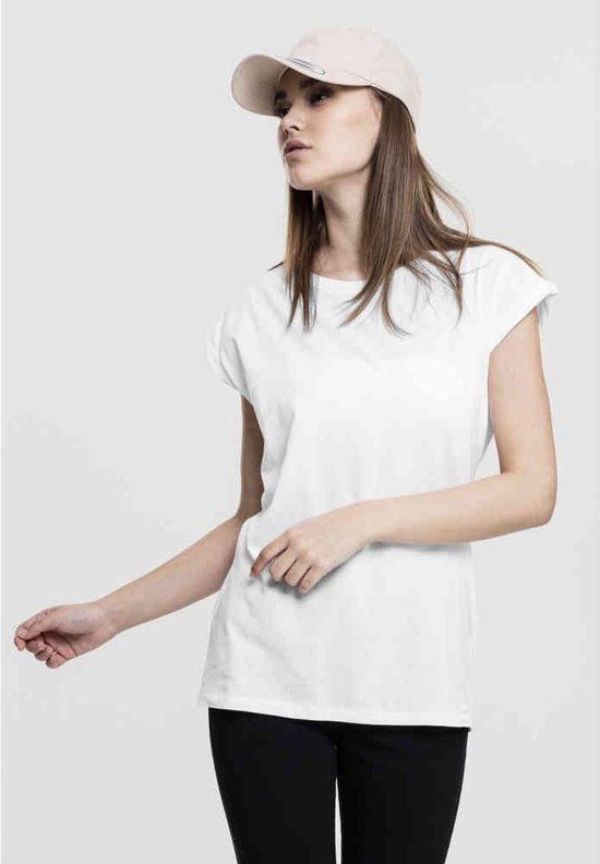 Urban Classics Extended Shoulder Tee Dames T-shirt - wit - S