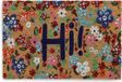 Merkloos Relaxdays Deurmat Kokos - Met Tekst Hi - 40 x 60 cm - Antislip - Weerbestendig