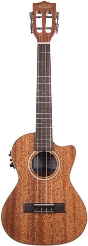 Kala KA-SMH-TG Gloss Solid Mahogany CE massieve elektrisch-akoestische tenor ukelele met koffer