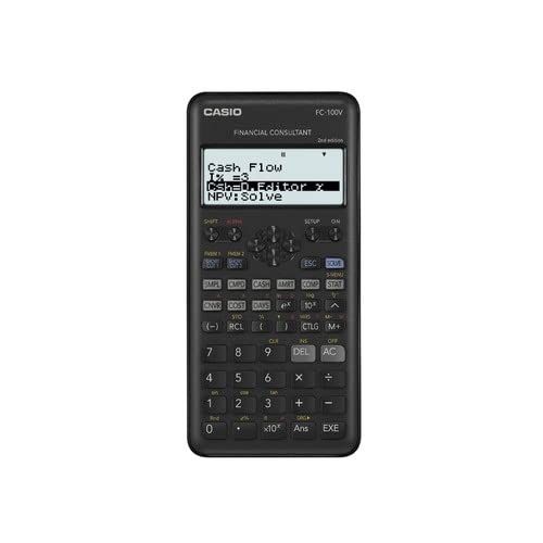 Casio FC-100V-2 Financiële rekenmachine Tweede editie, FC-100V-2-W-ET
