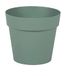 EDA - Bloempot rond Toscane Ø 15 cm - 1,6 l - binnen en buiten - wateropslagzone ter beperking van de irrigatie - gerecyclede kunststof - Ø 15,3 x H 13,7 cm - lauriergroen
