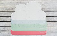 Kindsgut placemat wolk, aquamarijn met spikkels, silicone, antislip, BPA-vrij