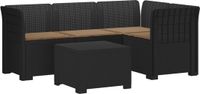 vidaXL 4-Zitter Tuin Sofa met Kussens Rattan Look PP Antraciet