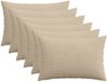 vidaXL Kussensloop 6 stuks Taupe 50 x 80 cm