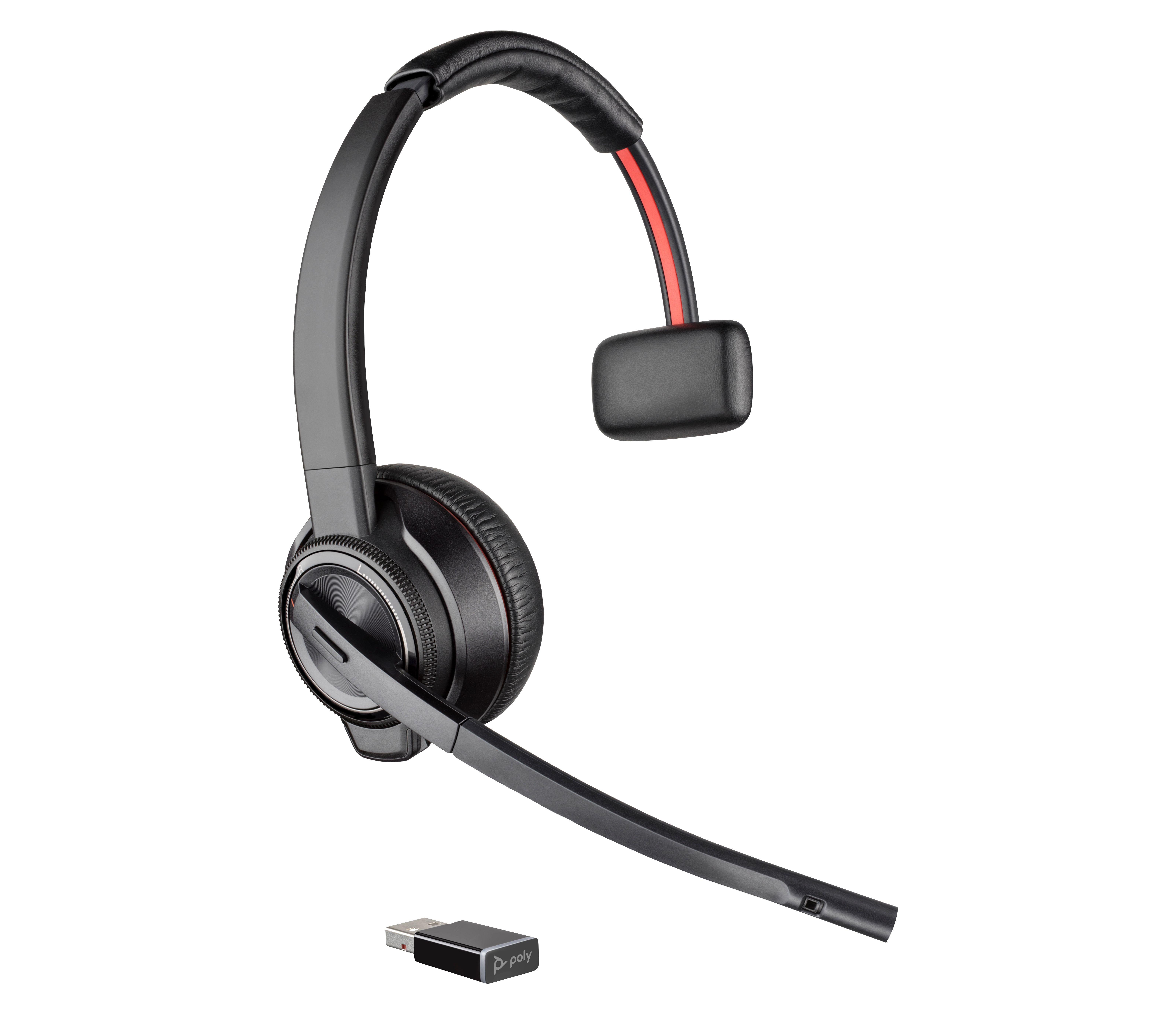 HP Poly Poly Savi 8210-M - Wireless Headset - Monaural - Black